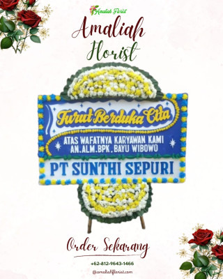 Papan Bunga Duka di Kedai Durian